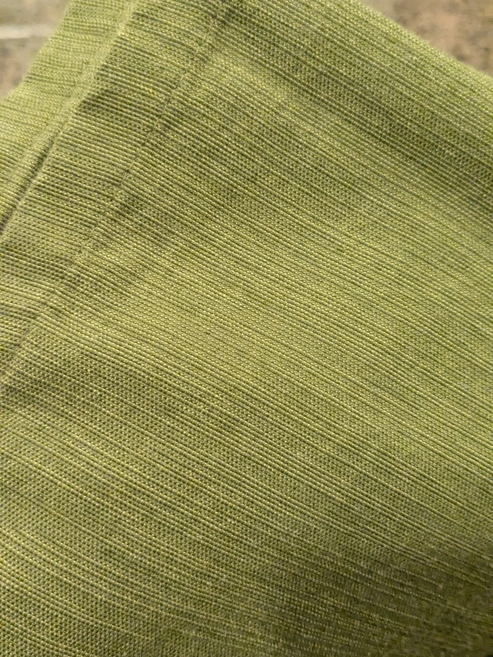 Lightweight Olive Green Rectangular Tablecloth.
